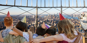 Children at the Empire State Building for their Birthday Party