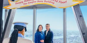 The Empire State Building's 102nd Floor Observatory is decked for the holidays