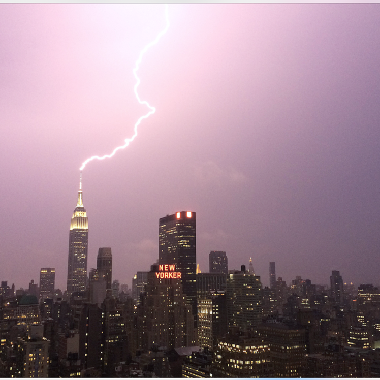 Lightning Strikes the Empire State Building
