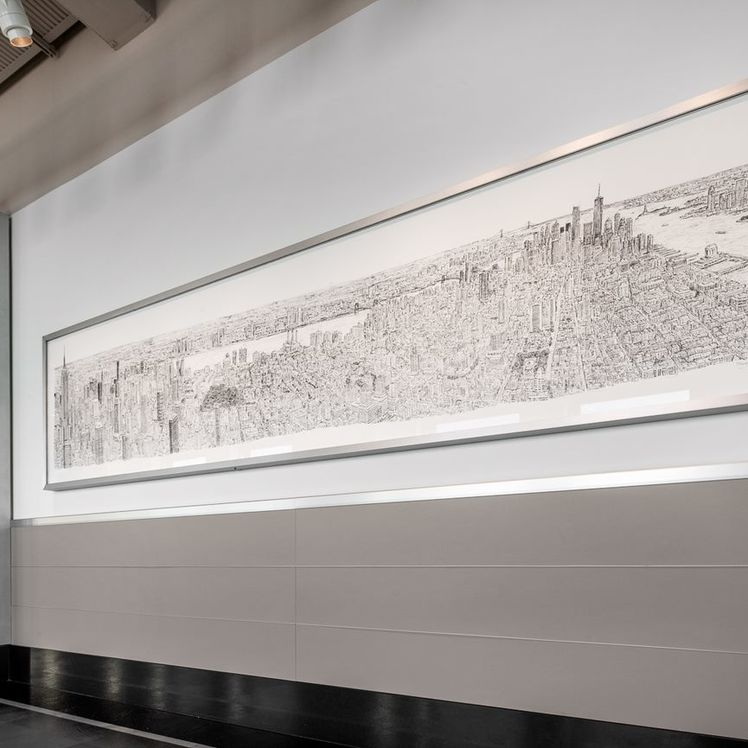 Dibujo de Stephen Wiltshire en el Empire State Building