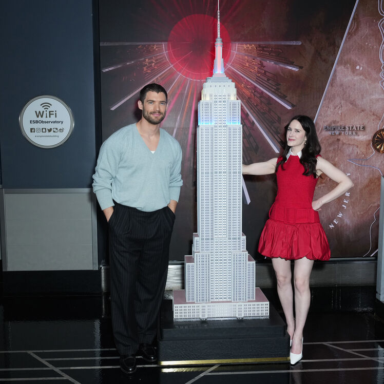 David Corenswet and Rachel Brosnahan light the Empire State Building for Superman