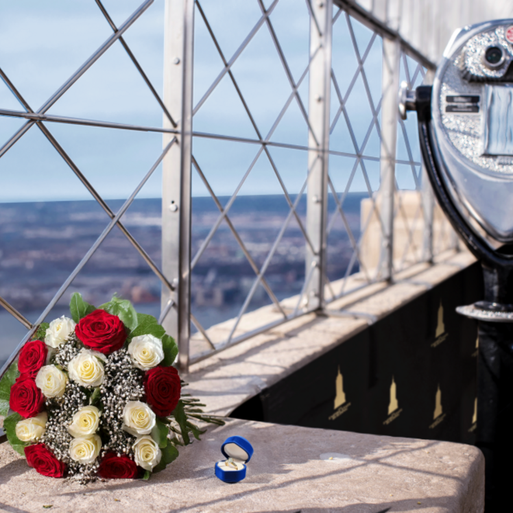 propose at the empire state building image