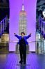 Billie Jean King on the Grand Staircase