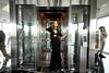 Liz Gillies with the Mast elevator