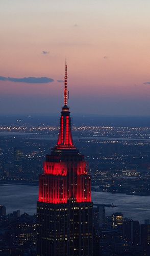 Red Building Lights