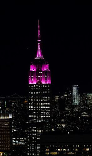 Magenta Lights on the Empire State Building