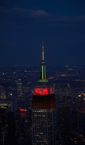 Schwarze Geschichte Mo Beleuchtung Empire State Building